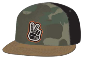 [790573000] Youth Flat Bill Snapback Peace Out Black / Forest Camo