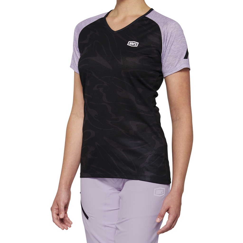 AIRMATIC Women's Short Sleeve Jersey Black/Lavender