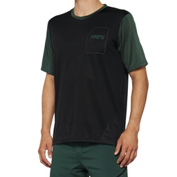 RIDECAMP Short Sleeve Jersey Black/Forest Green
